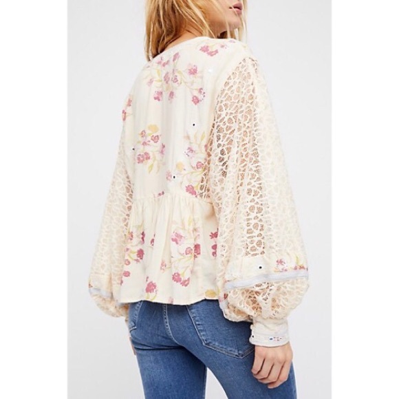 SOLD Free People Boogie All Night Lace Sleeve - Picture 2 of 8